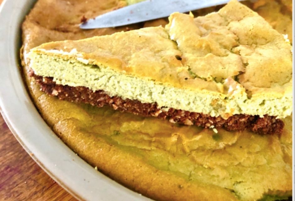 szybki sernik ze szpinakiem